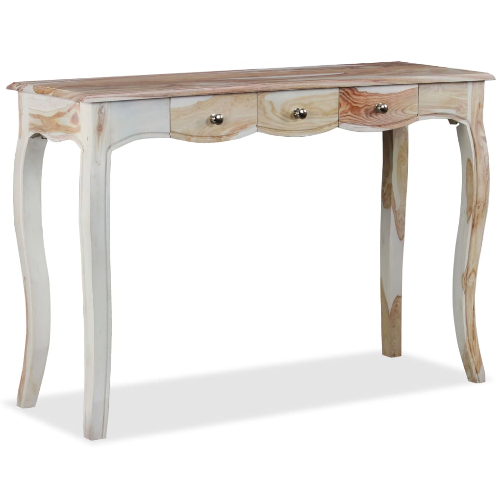 Skänk med 3 lådor massivt sheeshamträ 110x40x76 cm