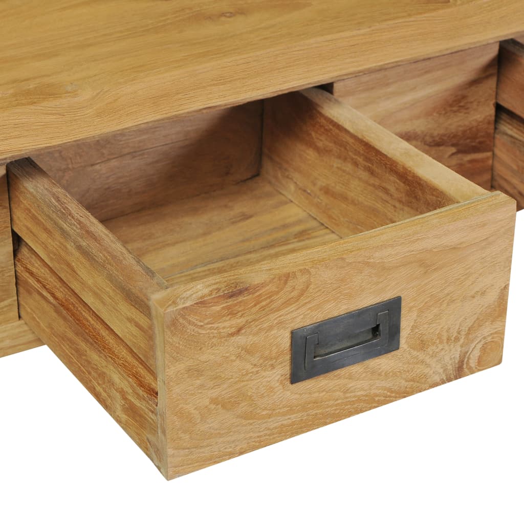Konsolbord i massiv teak 90x30x80 cm