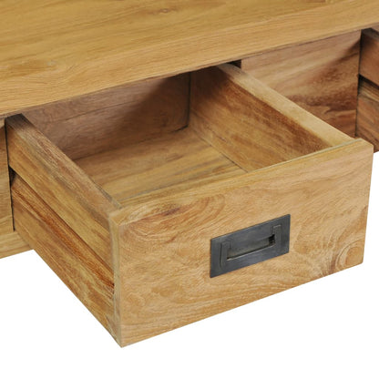 Konsolbord i massiv teak 90x30x80 cm