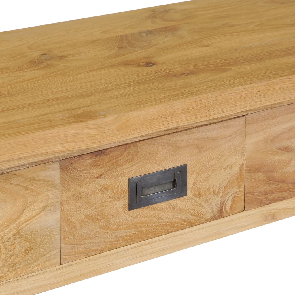 Konsolbord i massiv teak 90x30x80 cm