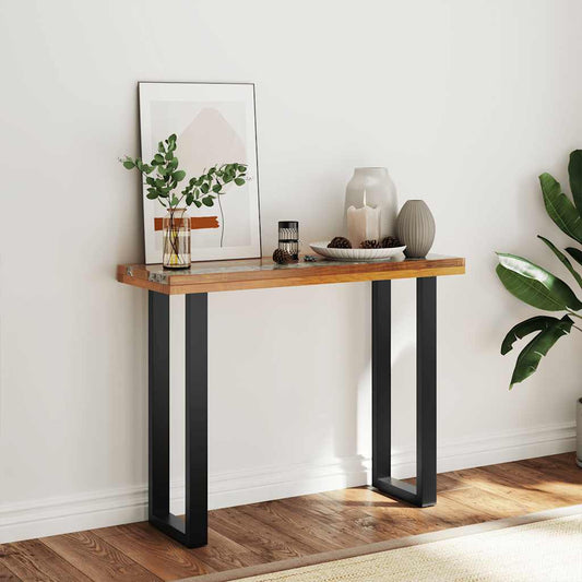 Konsolbord i teak 100x35x75 cm