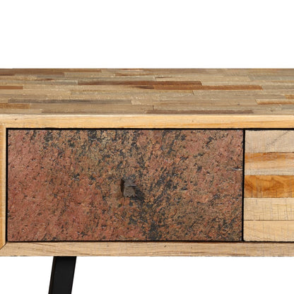 Konsolbord massivt återvunnet teakträ 120x30x76 cm