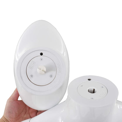 Skyltdocka man helkropps med bas i glas glansig vit 185 cm