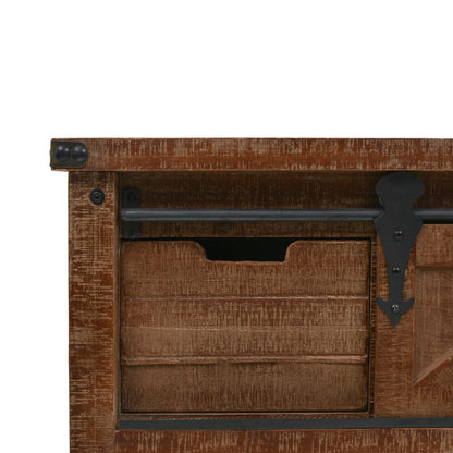 Konsolbord massivt granträ 131x35,5x75 cm brun