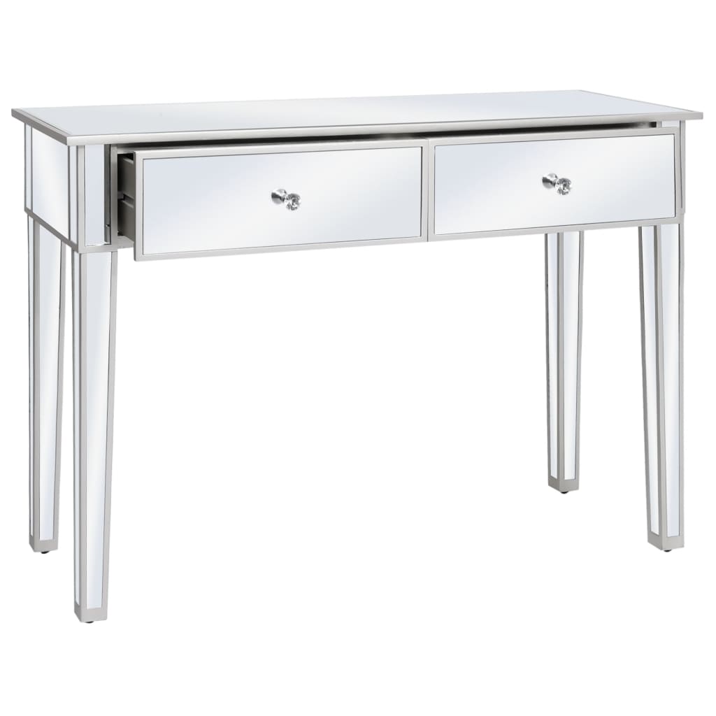 Konsolbord spegel MDF och glas 106,5x38x76,5 cm