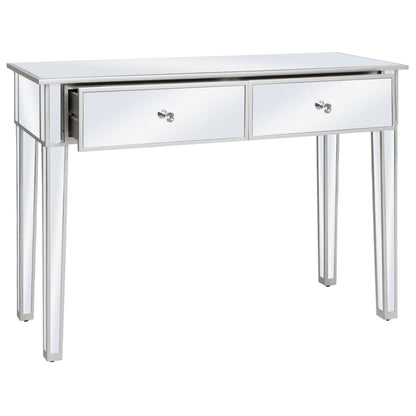 Konsolbord spegel MDF och glas 106,5x38x76,5 cm