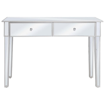 Konsolbord spegel MDF och glas 106,5x38x76,5 cm