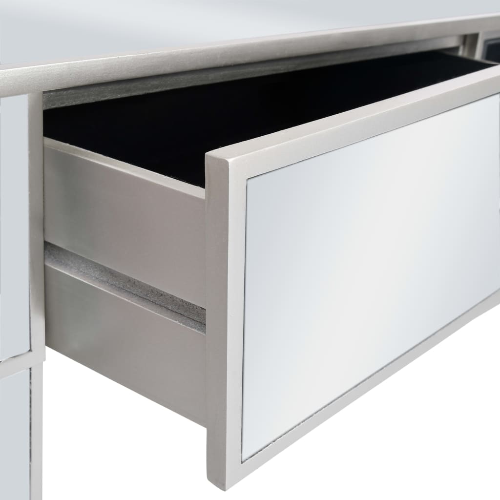 Konsolbord spegel MDF och glas 106,5x38x76,5 cm