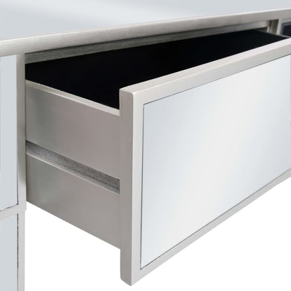 Konsolbord spegel MDF och glas 106,5x38x76,5 cm