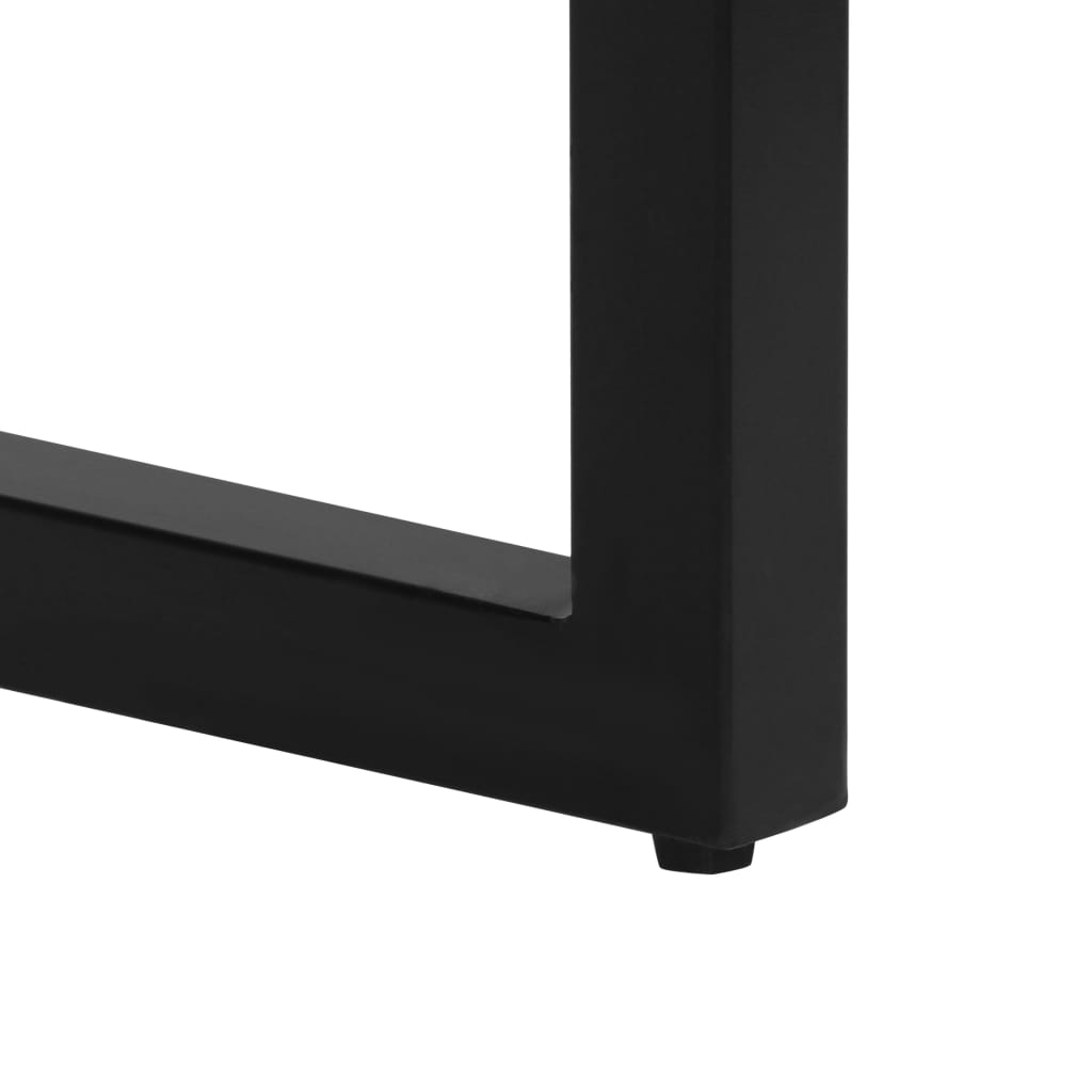 Konsolbord 120x35x76 cm massivt återvunnet trä och stål