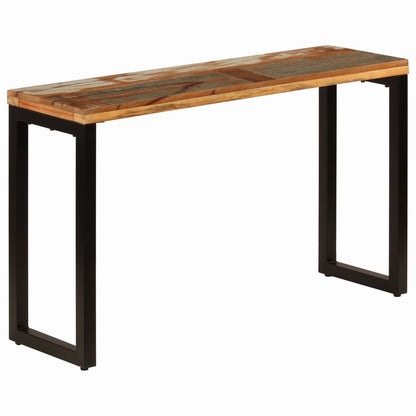 Konsolbord 120x35x76 cm massivt återvunnet trä och stål