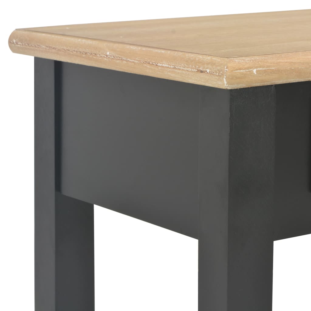 Avlastningsbord svart 110x35x80 cm trä