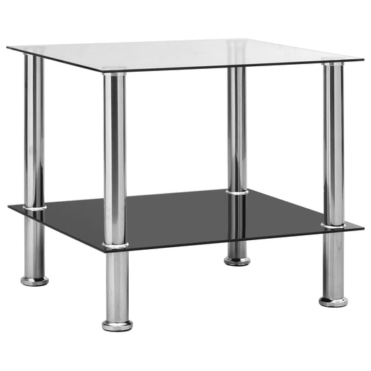 Sidobord genomskinligt 45x50x45 cm glas