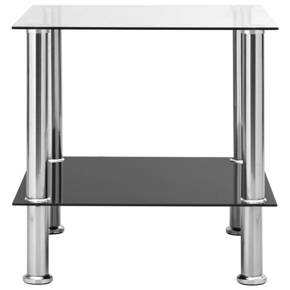 Sidobord genomskinligt 45x50x45 cm glas
