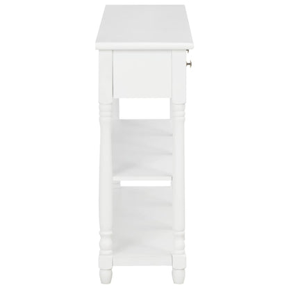 Konsolbord vit 120x30x76 cm MDF