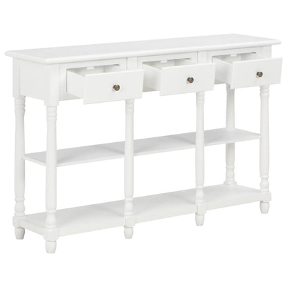 Konsolbord vit 120x30x76 cm MDF