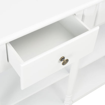 Konsolbord vit 120x30x76 cm MDF