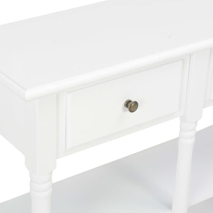 Konsolbord vit 120x30x76 cm MDF