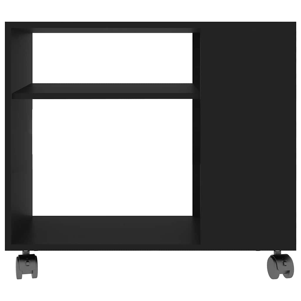 Sidobord svart 70x35x55 cm konstruerat trä