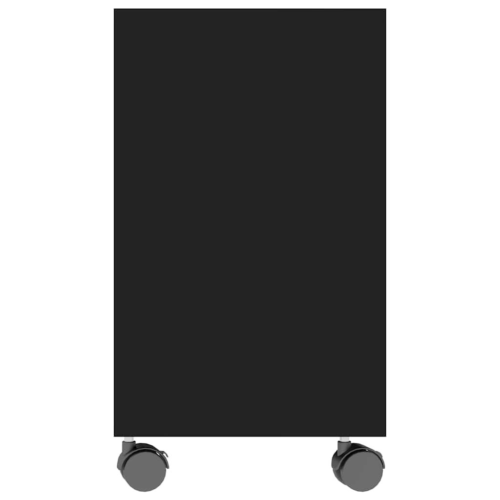Sidobord svart 70x35x55 cm konstruerat trä