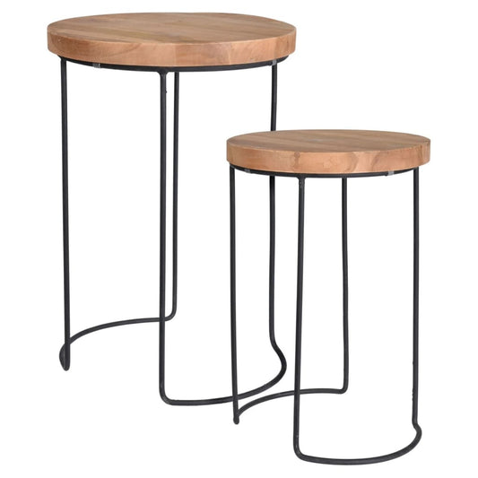 Sidobord 2 delar teak