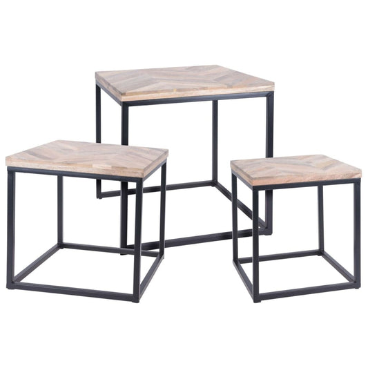 Sidobord 3 st teak