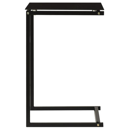 Sidobord svart 40x40x60 cm härdat glas