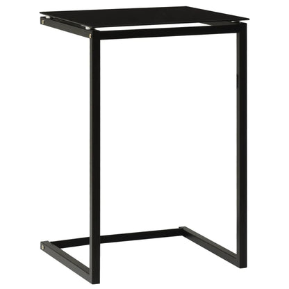 Sidobord svart 40x40x60 cm härdat glas