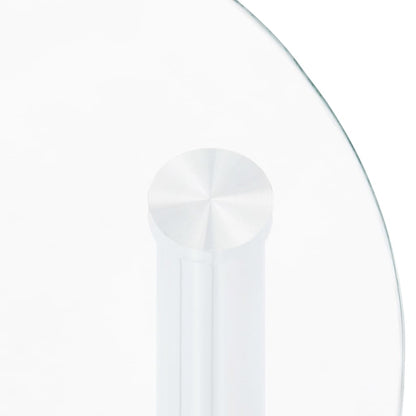 Sidobord med 2 hyllor transparent/svart 38x38x50 cm härdat glas