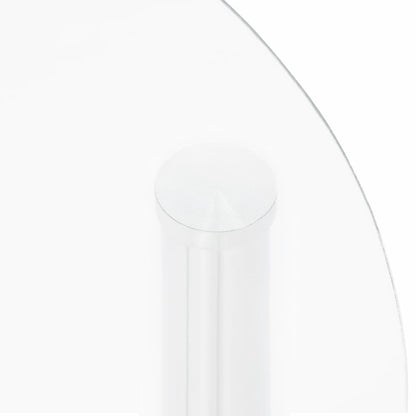 Sidobord med 2 hyllplan genomskinligt 38 cm härdat glas
