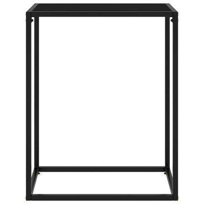 Avlastningsbord svart 60x35x75 cm härdat glas
