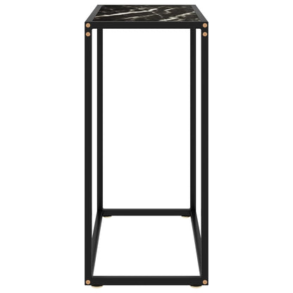 Konsolbord svart 60x35x75 cm härdat glas