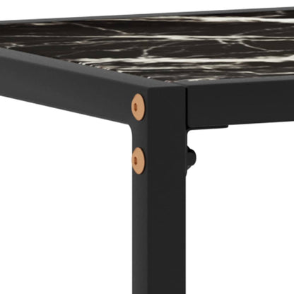 Konsolbord svart 60x35x75 cm härdat glas