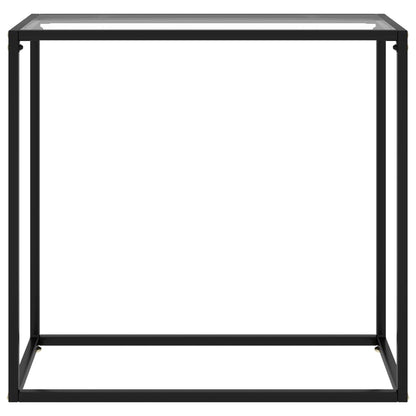 Konsolbord transparent 80x35x75 cm härdat glas