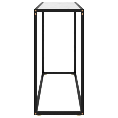 Konsolbord vit 100x35x75 cm härdat glas