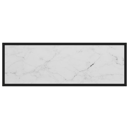 Konsolbord vit 100x35x75 cm härdat glas
