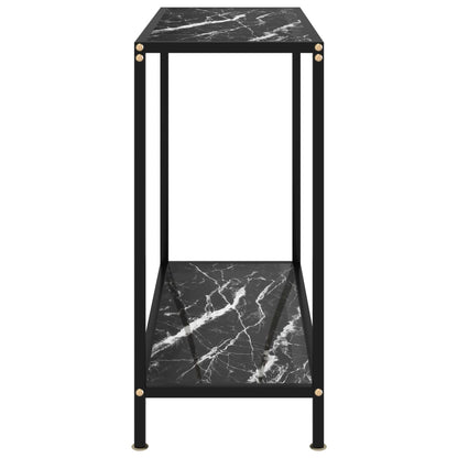 Konsolbord svart 80x35x75 cm härdat glas
