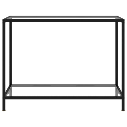 Konsolbord transparent 100x35x75 cm härdat glas