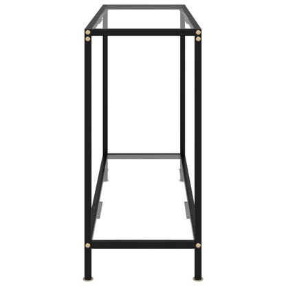 Konsolbord transparent 100x35x75 cm härdat glas