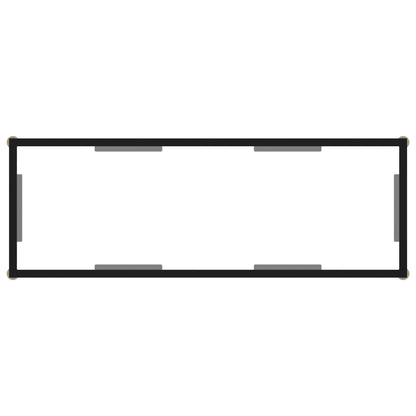 Konsolbord transparent 100x35x75 cm härdat glas