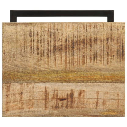 Sidobord 2 st 31,5x24,5x64,5 grovt mangoträ