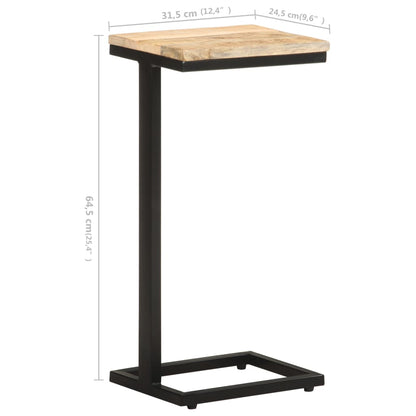 Sidobord 2 st 31,5x24,5x64,5 grovt mangoträ