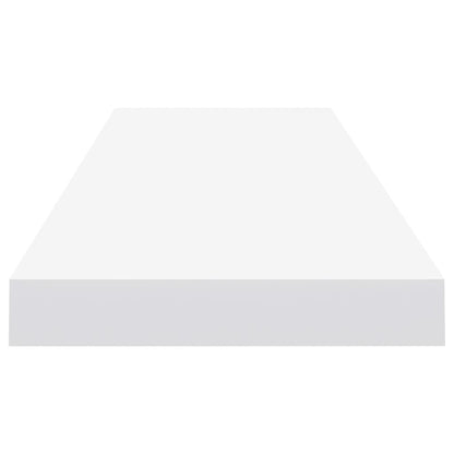 Svävande vägghyllor 2 st vit 90x23,5x3,8 cm MDF