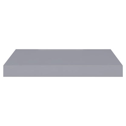 Svävande vägghyllor 2 st grå 40x23x3,8 cm MDF