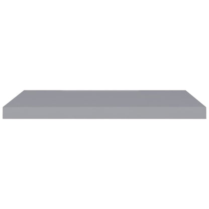 Svävande vägghyllor 4 st grå 80x23,5x3,8 cm MDF