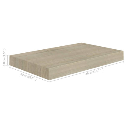 Svävande vägghylla ek 40x23x3,8 cm MDF