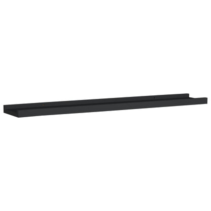 Tavellist 2 st svart 80x9x3 cm MDF