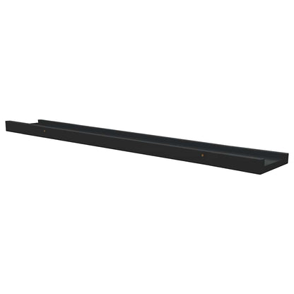 Tavellist 2 st svart 80x9x3 cm MDF