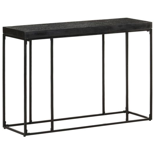 Konsolbord svart 110x35x76 cm massivt akaciaträ och mangoträ