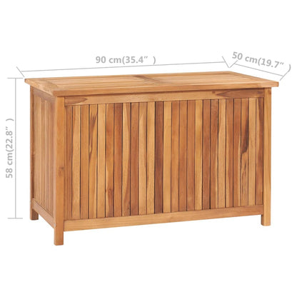 Trädgårdslåda 90x50x58 cm massiv teak